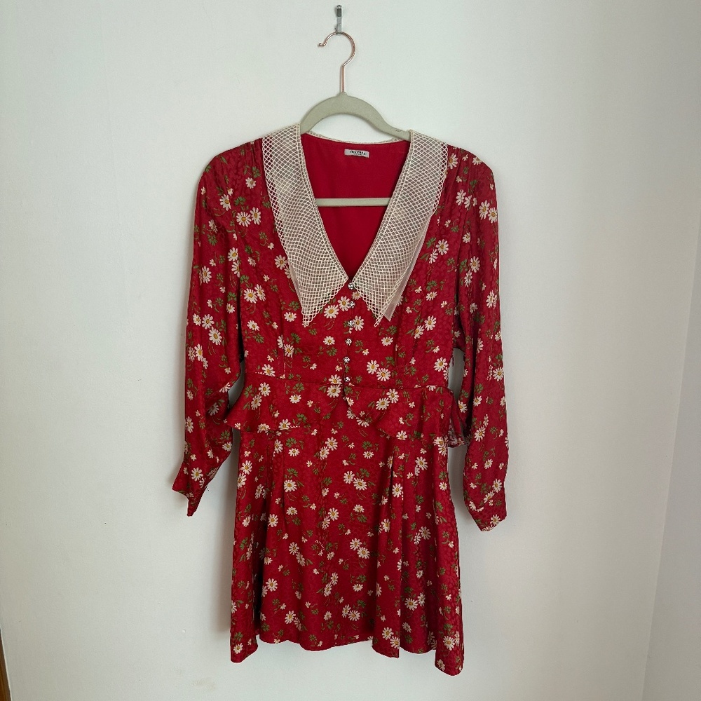 Miu Miu Red Floral Dress